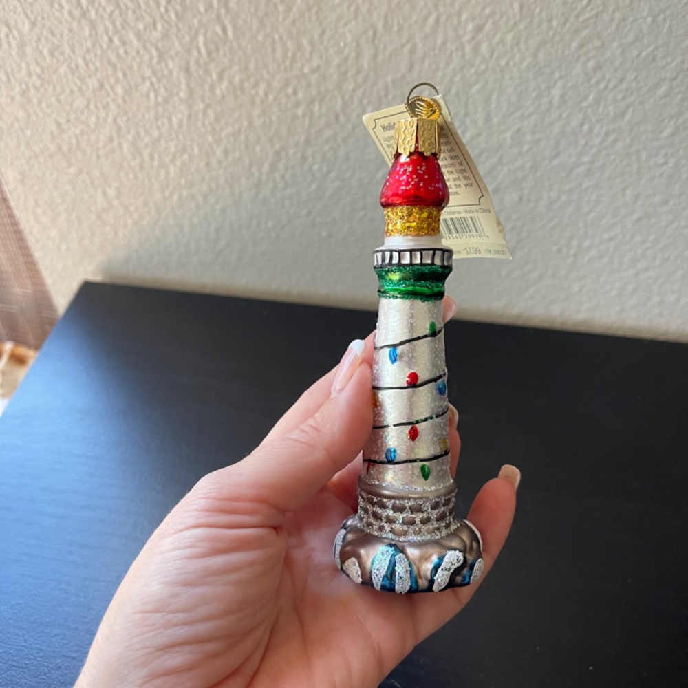 Old World Christmas Holiday Lighthouse Ornament - Picture 6 of 7